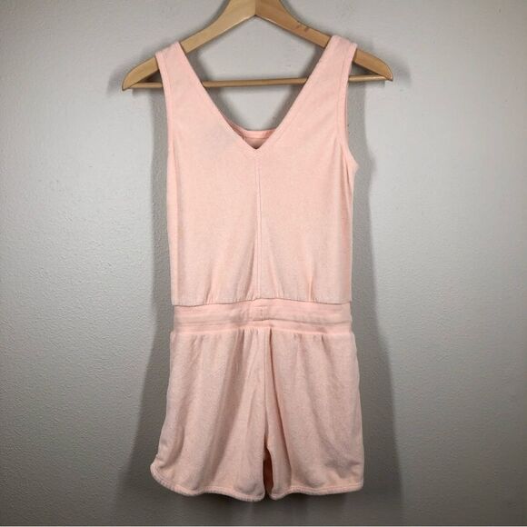 Nike Girl's Heritage Romper Coral Peach Pink French Terry Big Kids M DD2338-664 - Picture 4 of 6